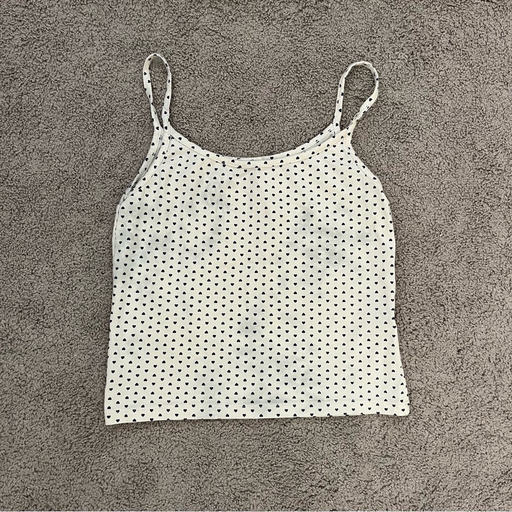 Elegant White Polka Dot Camisole